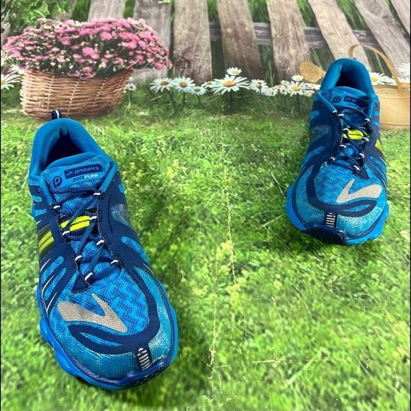 Brooks Pure Flow Size 5 M Women's Blue Running Shoes Lace Up 1300111D476 - Picture 2 of 12